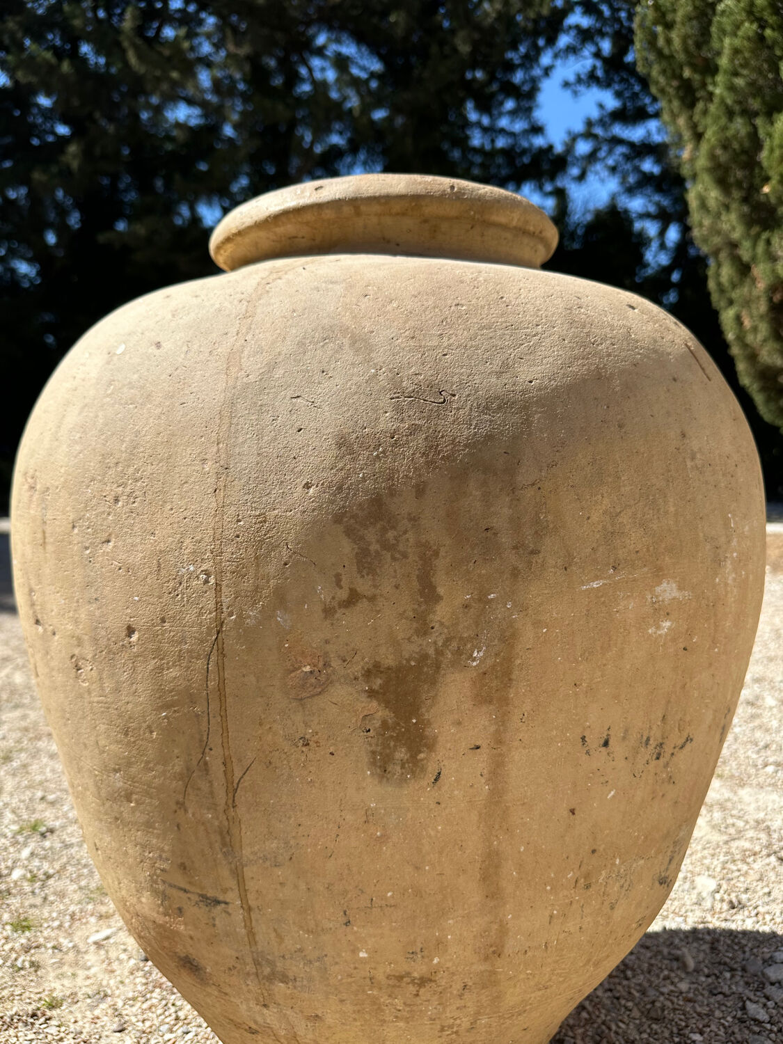 Ancient terracotta jar from the 18th century