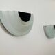 Pair of vintage wall lights, sandblasted perspex and black metal, Italy, 1980