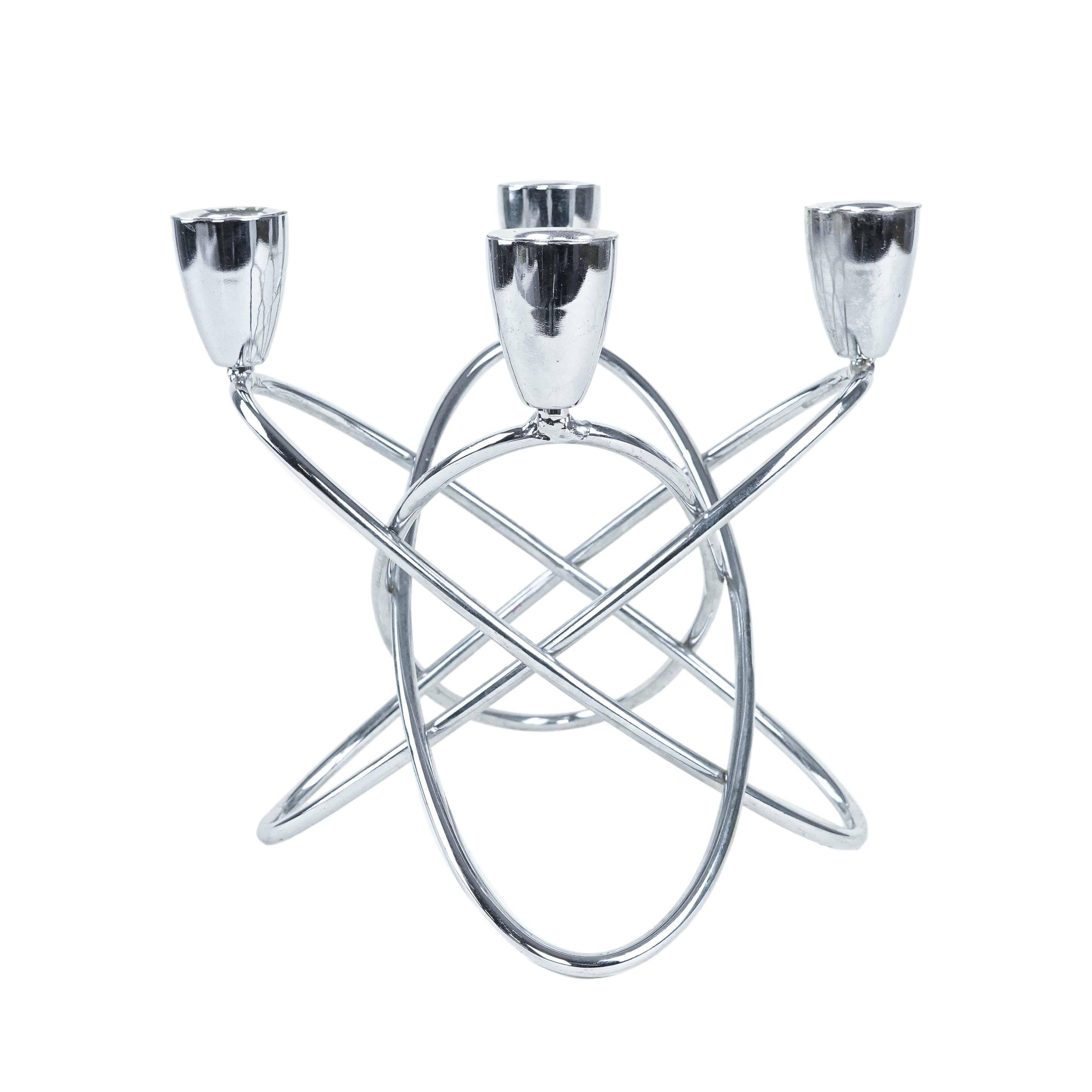 Bougeoir en acier, design danois, années 1970, fabriqué par Georg Jensen