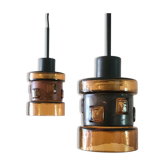 Set of 2 pendant lamps by Victor Bernt for Flygsfors, Sweden, 1960