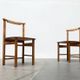 Mid-century wooden chair set of 2, 1960s