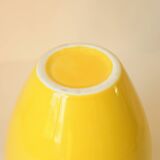 Paire de vases "bonbons" en céramique rose, jaune et vert