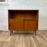 Vintage scandinavian teak sideboard bookcase, 60s