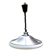 Suspension Space Age Design monte et baisse en aluminium brossé et plastique