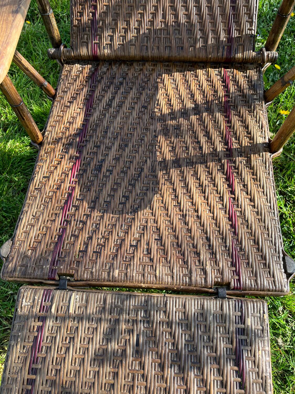 Rattan deck chair