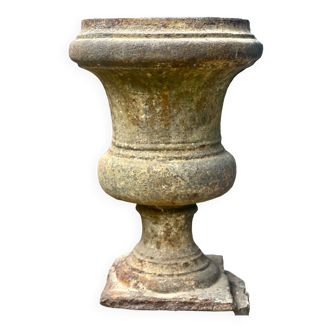 Large cast iron vase