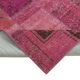 Handwoven oriental overdyed 196 cm x 299 cm pink patchwork carpet