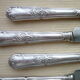 Set of 10 table knives in silver metal Louis XV style