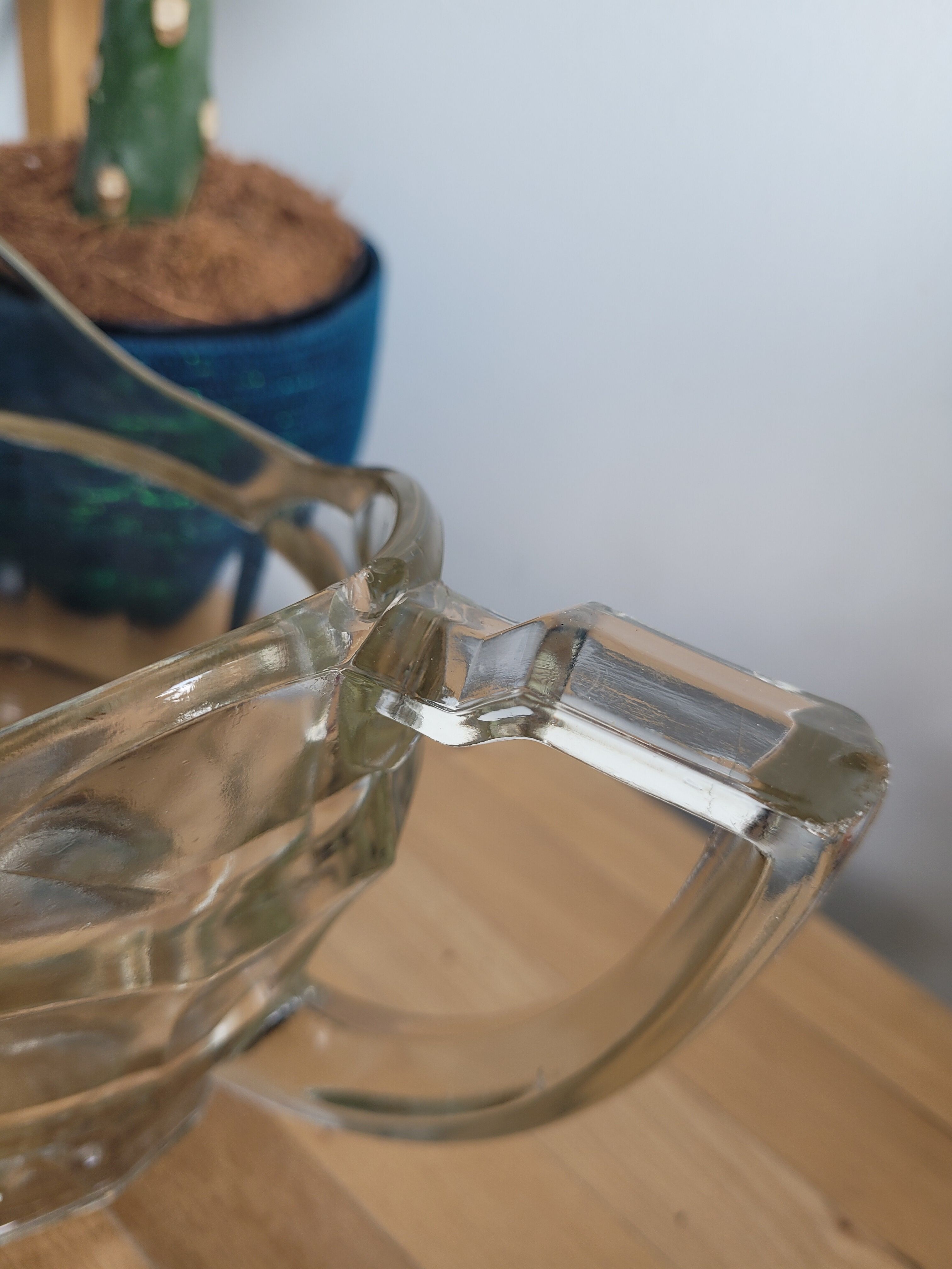 Art Deco pitcher depression glass