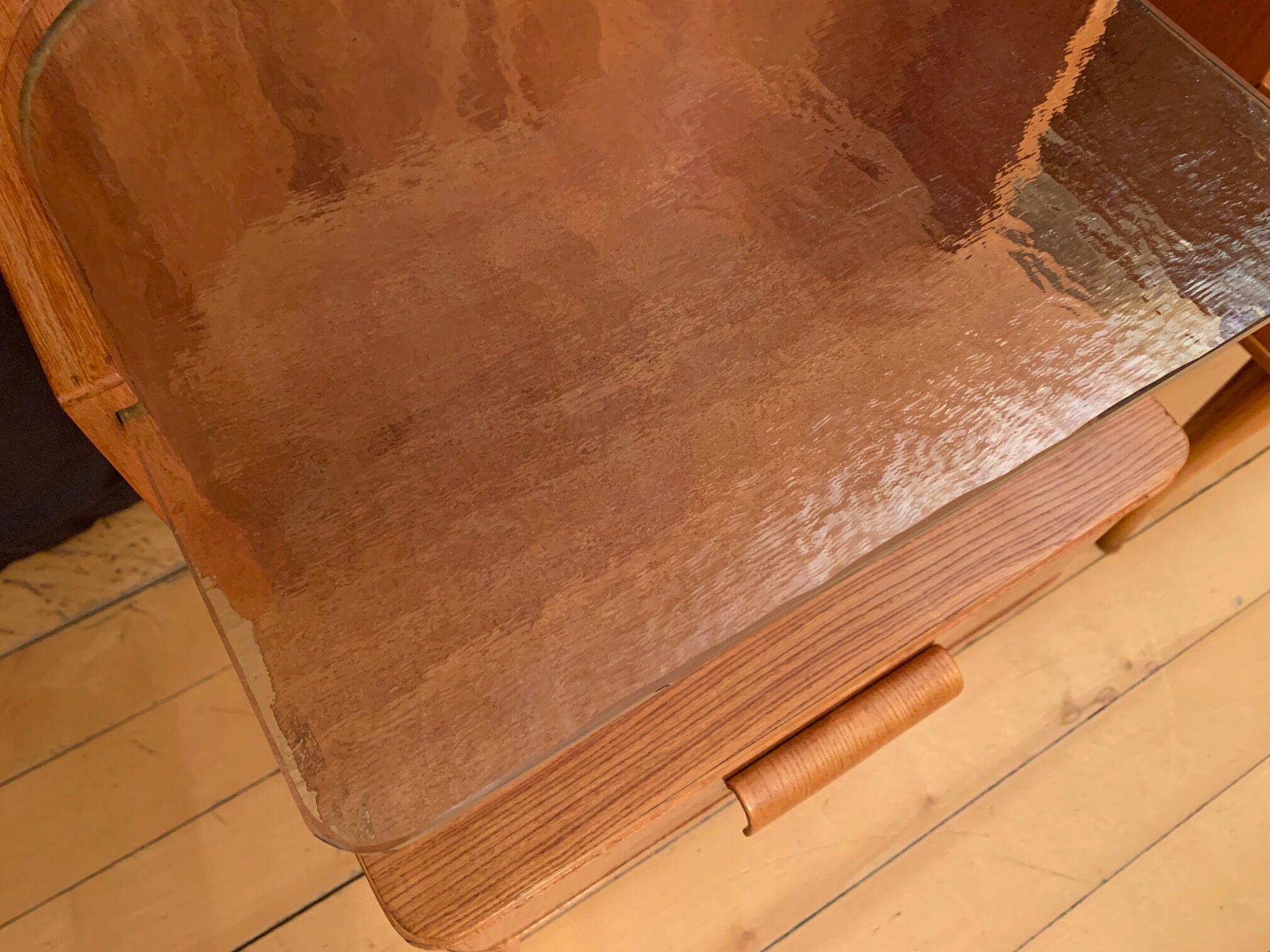 A pair of bedside tables by Axel Larsson, Bodafors, Sweden, 1940s.