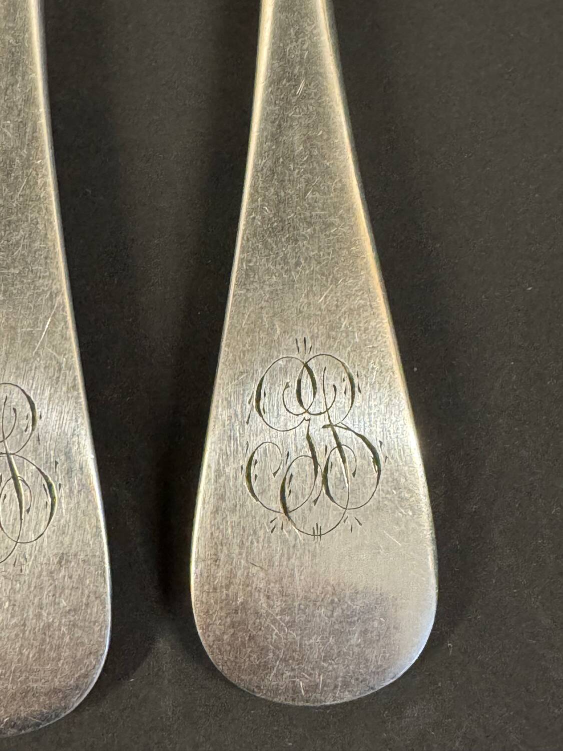 Set of 12 antique silver-plated cutlery – Afenide Manufacture