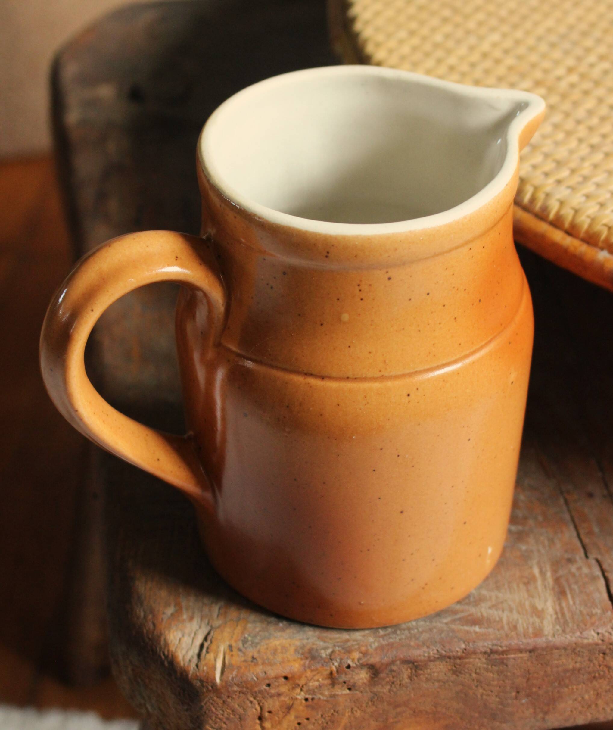 Digoin pitcher in vintage stoneware
