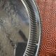 Round silver metal tray