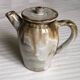 Glazed flamed stoneware teapot C.Turgis Normandie.