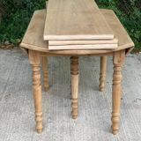 Louis Philippe 20th century extendable round dining table with shutters, renovated 230cm