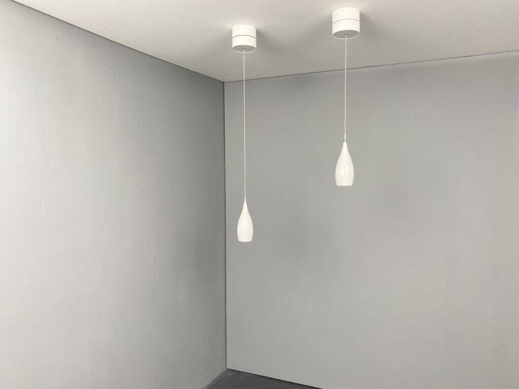 Pair of Drop Duo LED pendant lights by Jürgen Glauner for LDM, Germany, 2010s