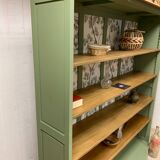 Sage green bookcase