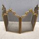 19th century Art Nouveau brass fireplace screen