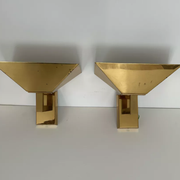 Paire d’applique vintage laiton massif, Allemagne 1980