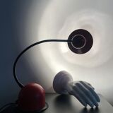 Stilplast red desk lamp made in italy 80's