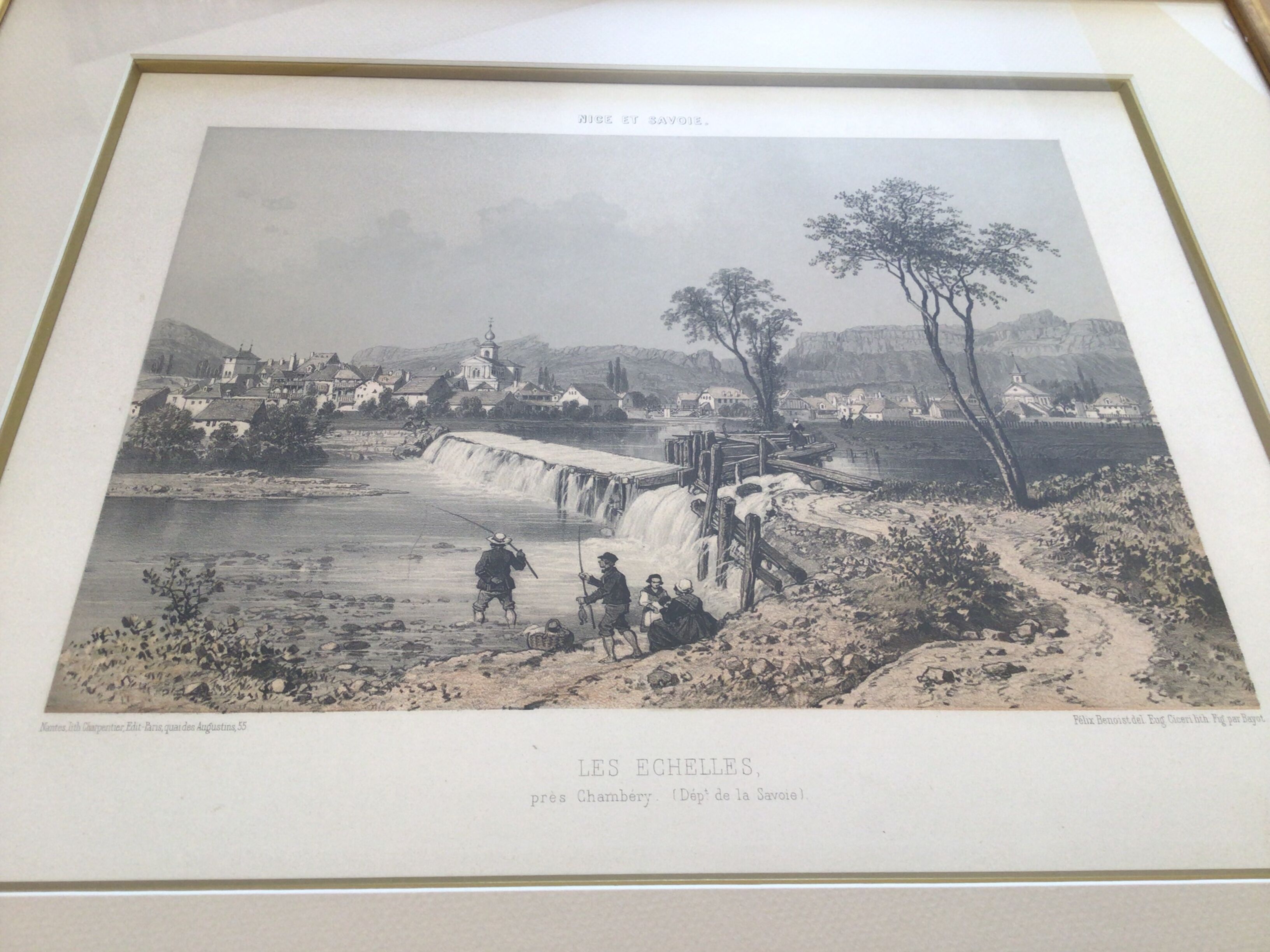 Original lithograph Nice and Savoie