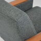 Fauteuil carre gris chiné