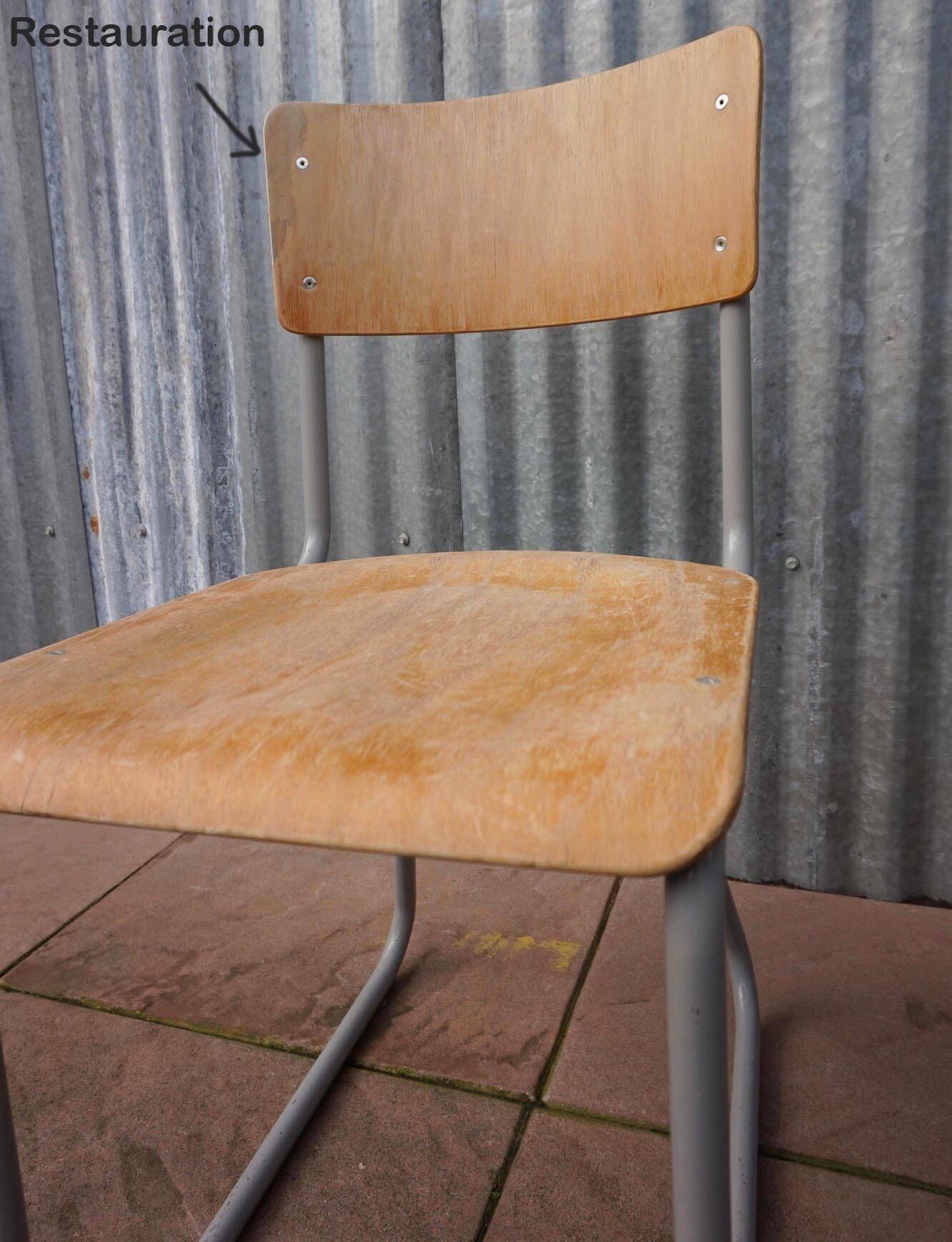 Industrial vintage Chairs Willem Hendrik Gispen for Gispen 1950s, Set of 2