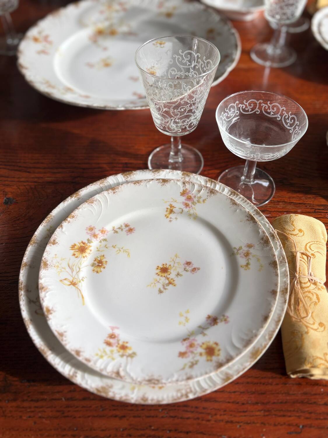 Rare service de table en porcelaine Haviland fin 19eme