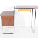 Kovona chrome tubular table or desk, 1950s