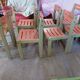Set of 8 vintage 80s school chairs/ office
