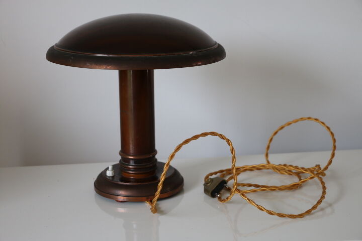 Copper mushroom lamp circa 1940