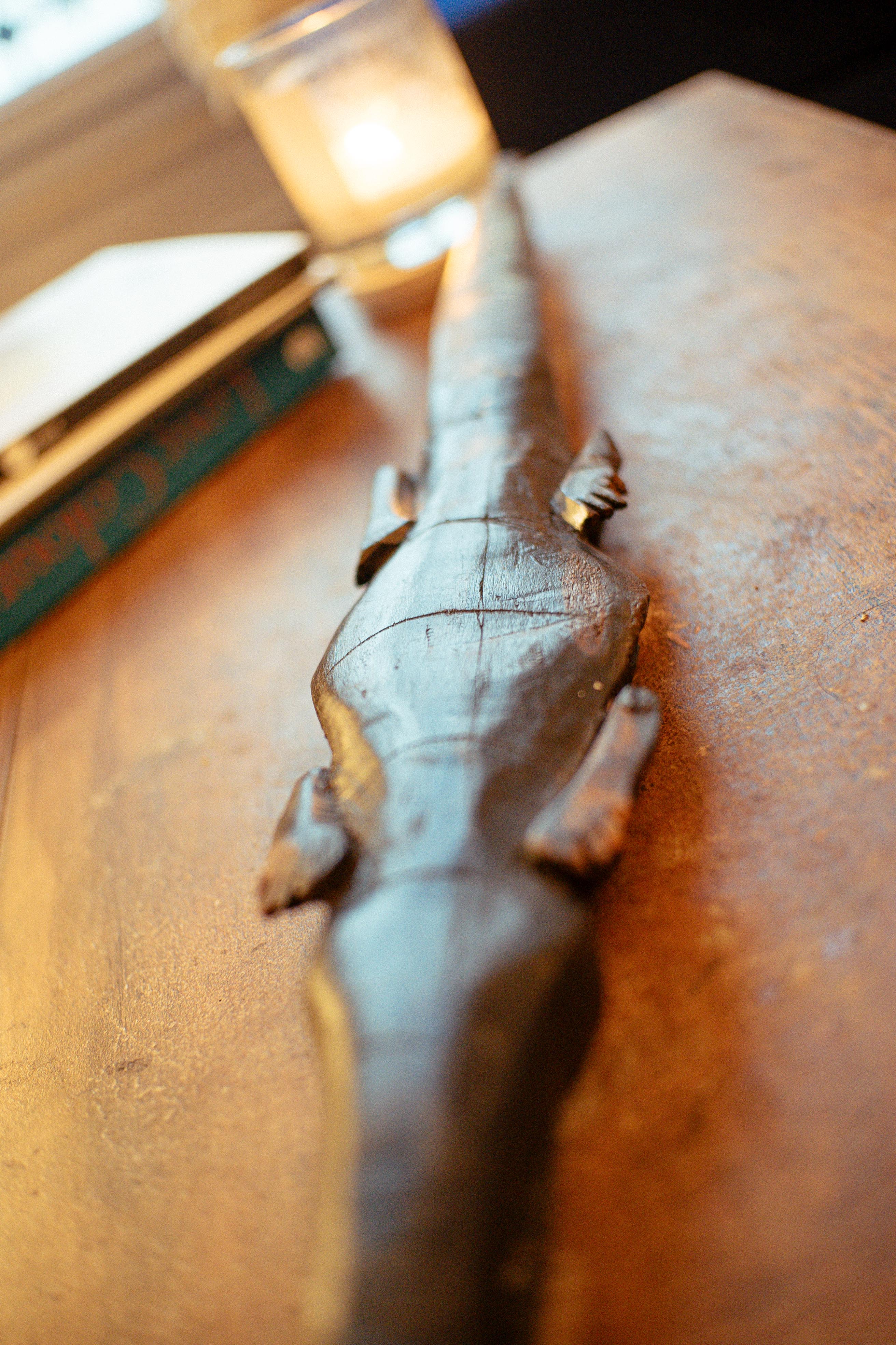 Crocodile sculpture in ebony early twentieth century