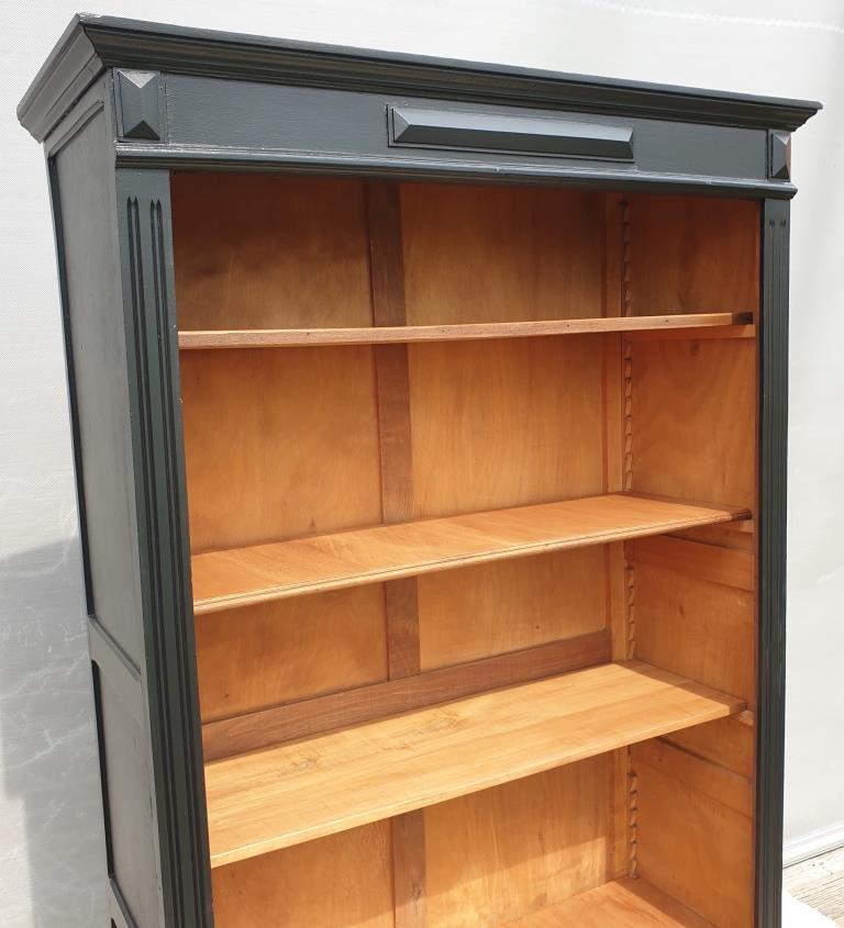 Open bookcase XIXth lacquered black