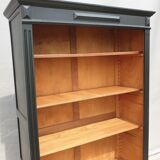 Open bookcase XIXth lacquered black