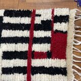 Black wool rug 250cm x 150cm