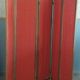 screen large old wood and fabric 5 panels