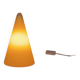 Lampe SCE Teepee Habitat en verre dépoli orange