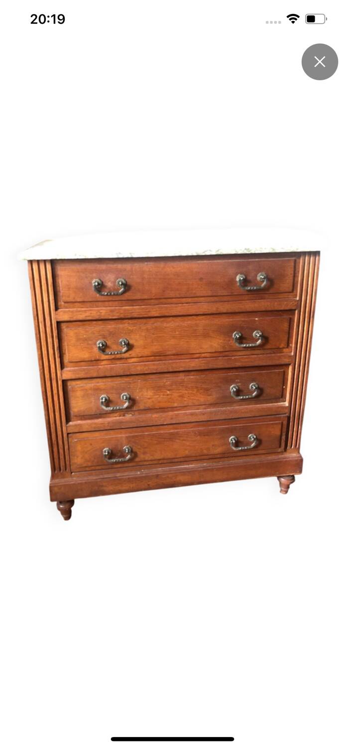Chest of drawers with marble