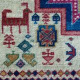 Hand Woven Vintage Eastern Rug - Animal Motifs