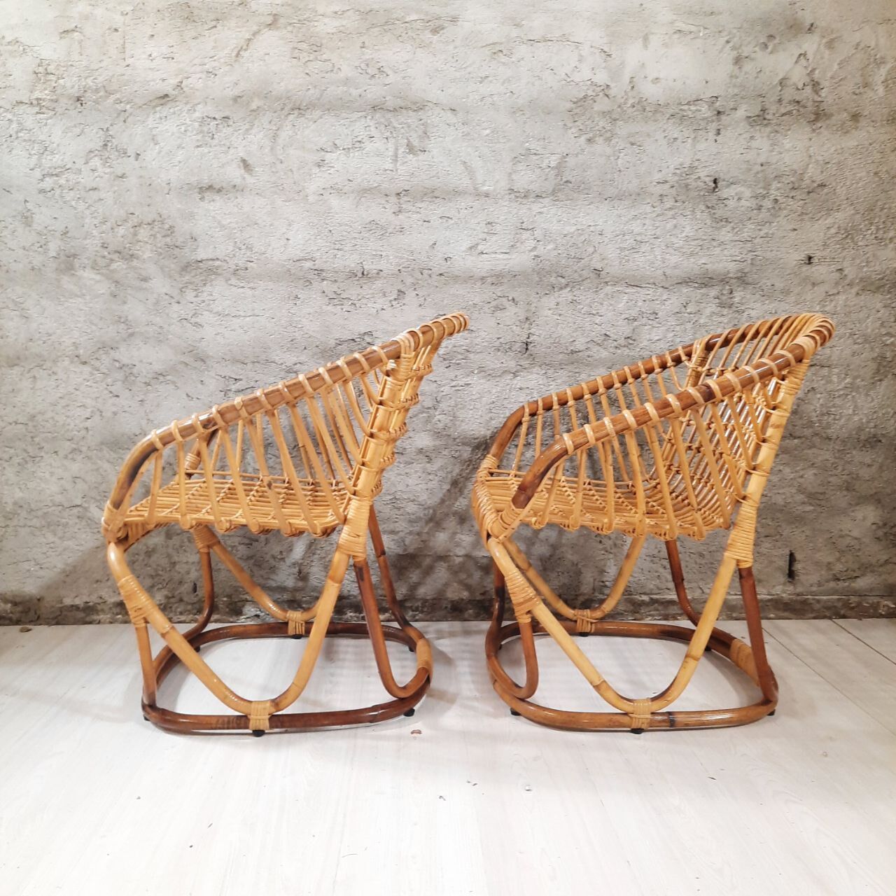 Living room - sofa, pair of armchairs - bamboo