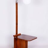 Restored ArtDeco Floor Lamp, J. Halabala, UP Zavody, Walnut, Czechia, 1930s