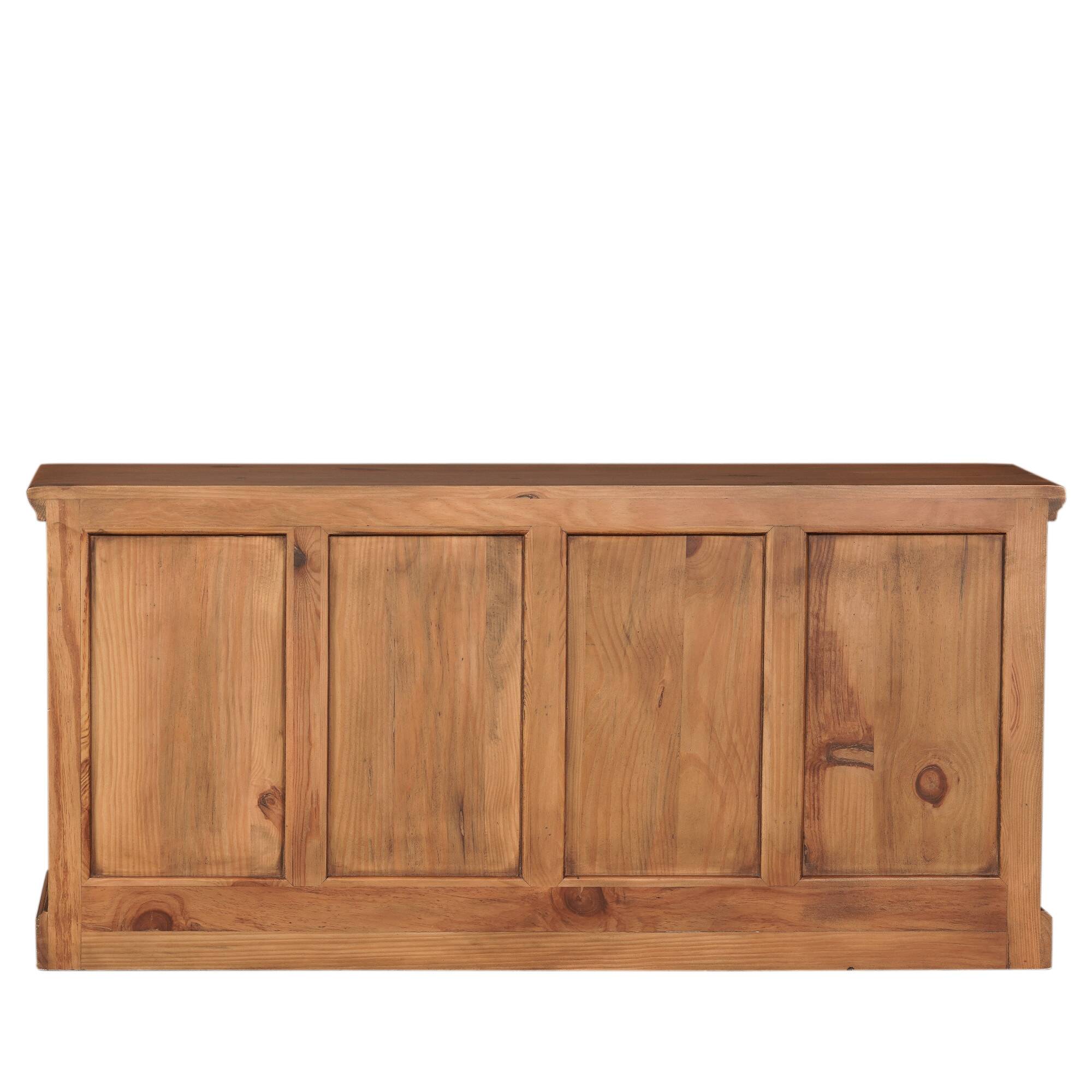 Solid wood sideboard with 12 drawers 160cm
