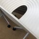 Fauteuil pivotant à roulette Tom Vac design Ron Arad édition Vitra vintage 90 blanc