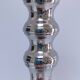 Three vintage metal chrome glass candlesticks