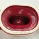 Double art deco lamp foot in bordeaux and gold ceramics
