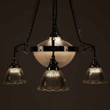 10" Chrome Holophane 'Stiletto' Chandelier