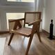 Fauteuil en bois et cannage