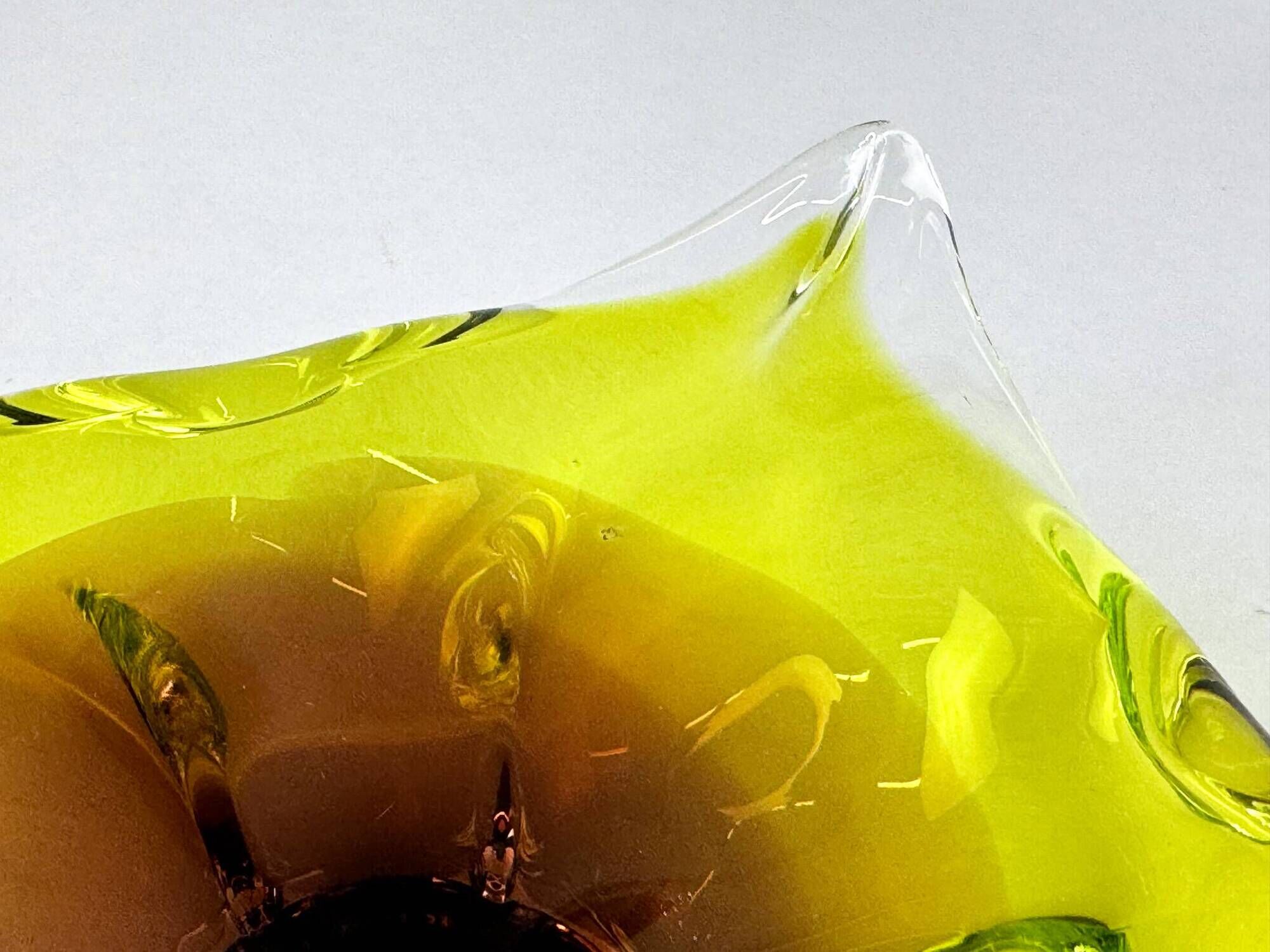 Art Glass Bowl by designer Josef Hospodka for Chribska Glassworks, 1960's