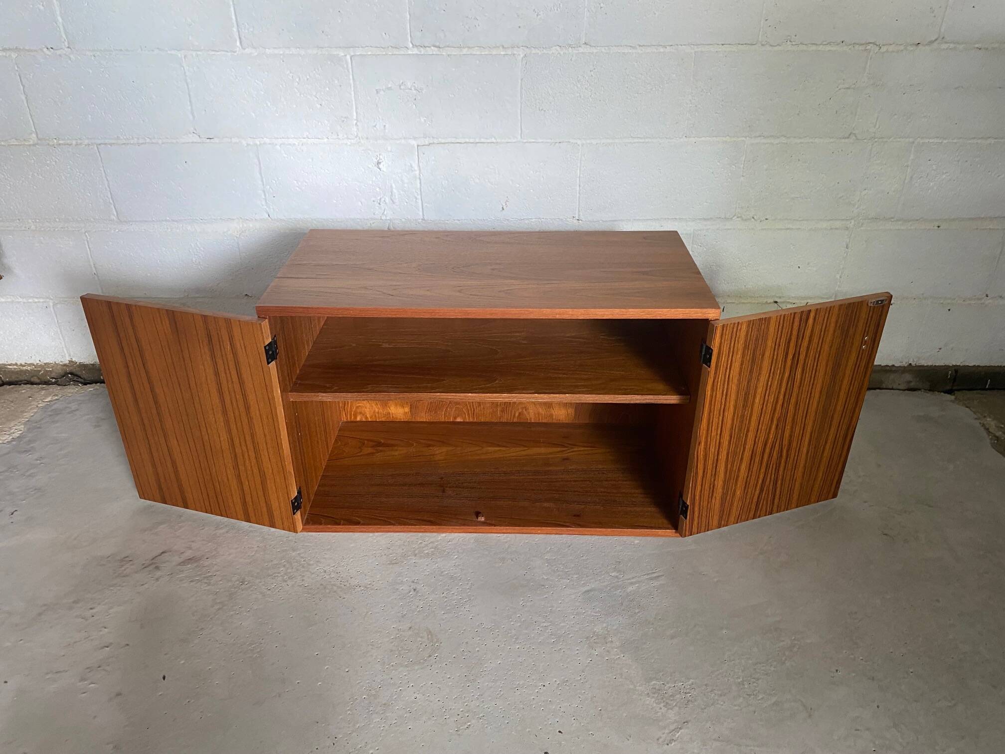 Storage unit module A (B) in Scandinavian teak from the 60s