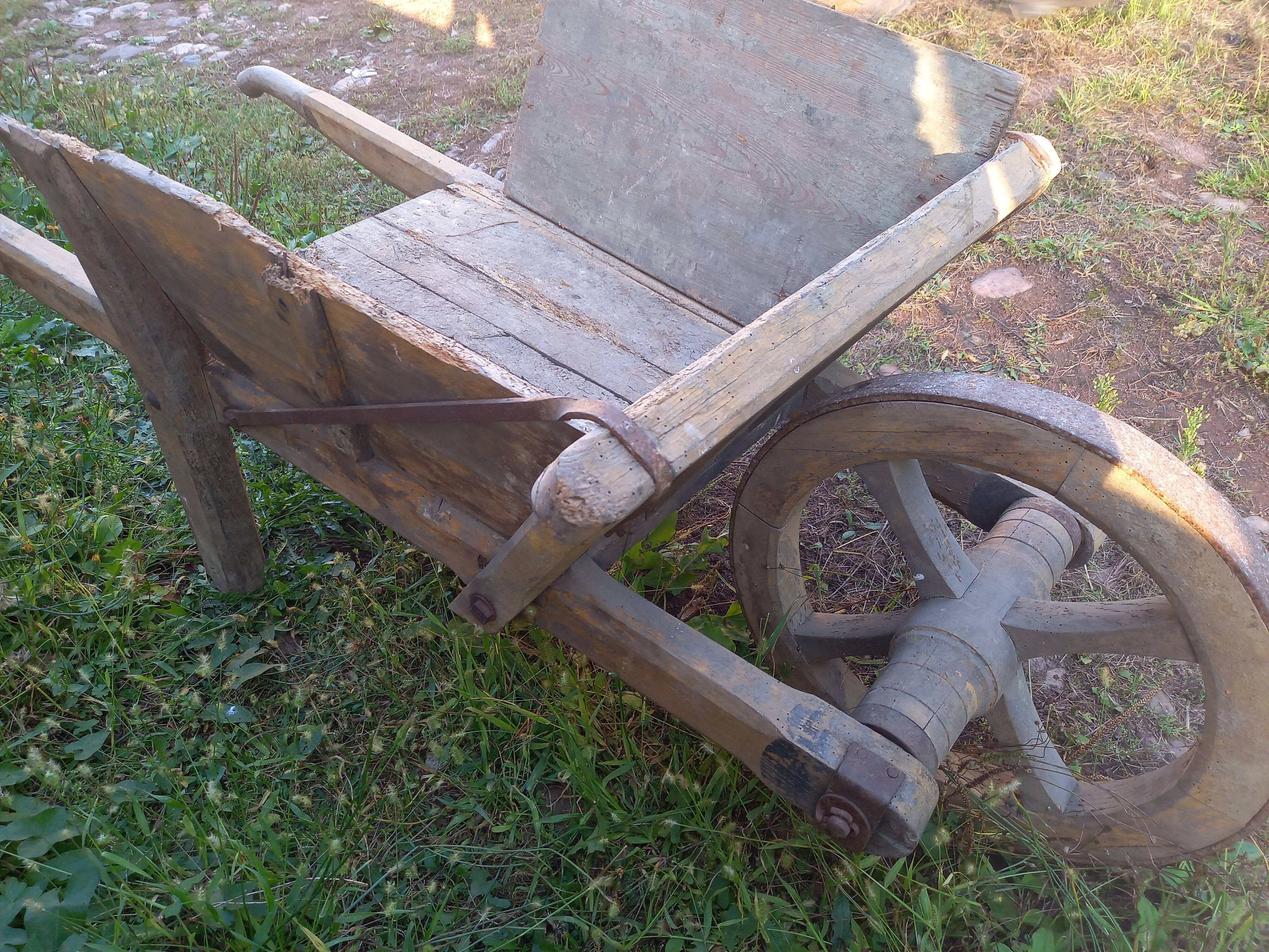 Wheelbarrow raw wood